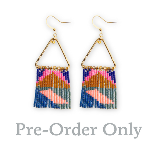 Neon Fringe Earrings: Spring