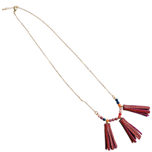 Load image into Gallery viewer, Cranberry Fringe Necklace