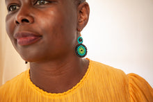 Load image into Gallery viewer, Beaded Viola Earrings